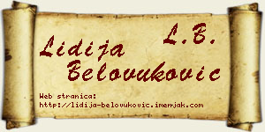 Lidija Belovuković vizit kartica